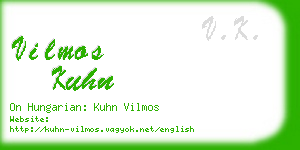 vilmos kuhn business card